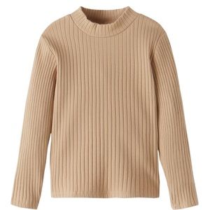 Size 9 ribbed Carmel long sleeve shirt from Zara girls .